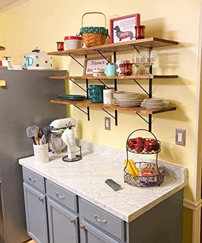 LuckIn 12-Pack Heavy Duty Shelf Bracket 18 Inch, Fit for 18 20 24 Inch Floati...
