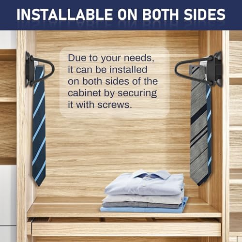 Sliding Tie Rack Hanger for Closet, 20 Tie Pull Out Belt Rack Organizer