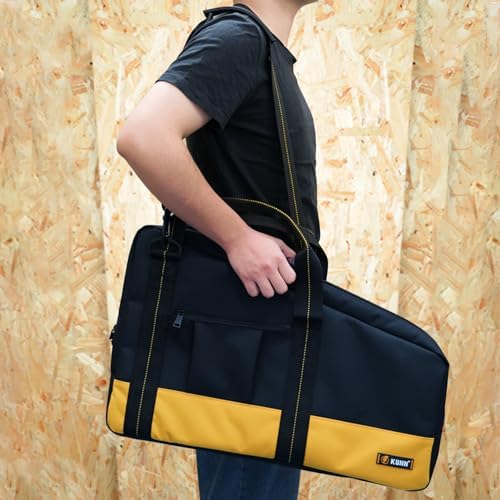 KUNN Shoulder Framing Nailer Bag with Dual Lockable Zipper,Extra pockets for ...