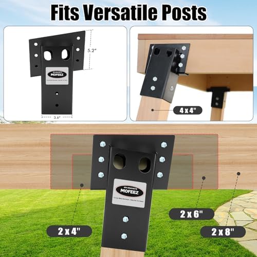Mofeez Outdoor 4x4 Compound Angle Brackets for Deer Stand Hunting Blinds Shoo...