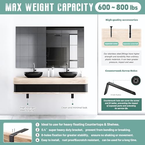Countertop Support Brackets 2 Pack L Bracket Countertop Brackets 10" x 6...