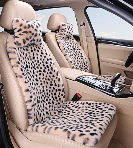 Fluffy Leopard Seat Covers for Cars Front Seat Covers Carseat Front Two Seat ...