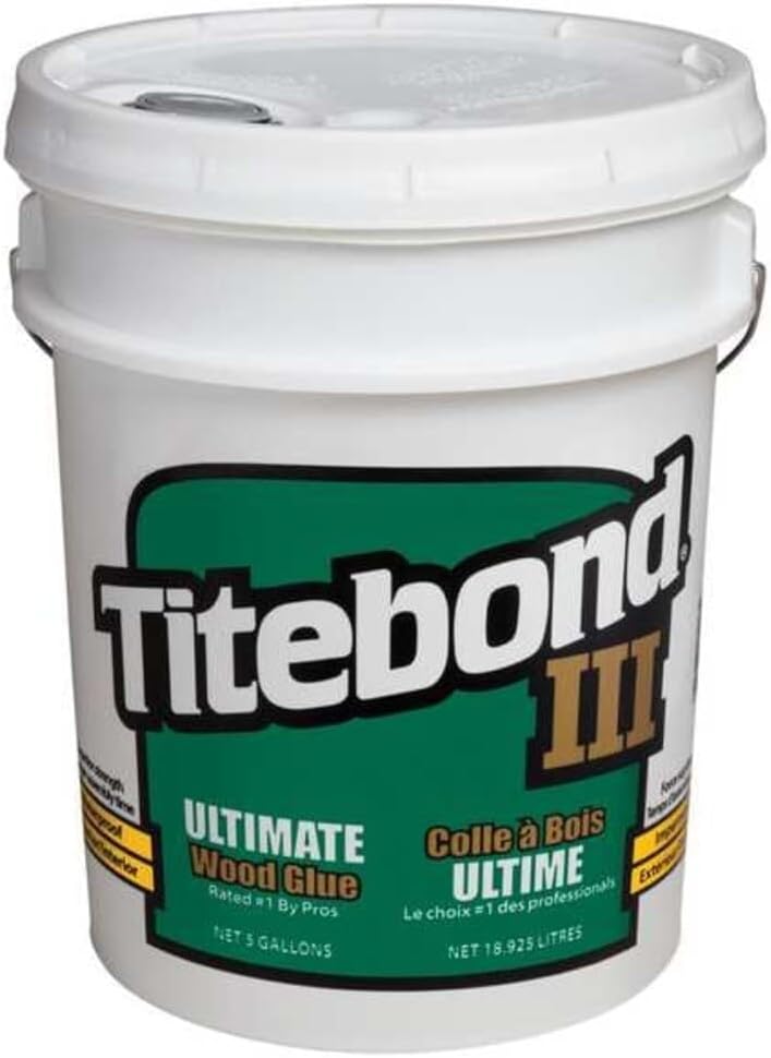 Titebond III Ultimate Wood Glue 5 Gal. – Premium Professional Woodworking Adh...