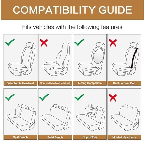 Breathable Premium Car Seat Covers Full Set,3D Air-Mesh Seat Covers for Cars,...