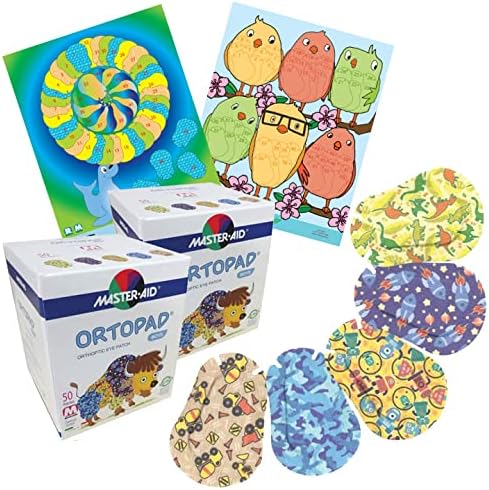 Ortopad® Boys Adhesive Eye Patches, 100 Patches + 2 posters, Medium 2-4 yr