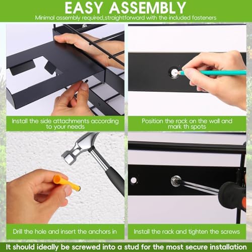 Power Tool Organizer Wall Mount - Heavy Duty Weed Eater Hanger for Garage Org...