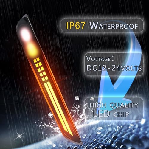 Red LED Rear Bumper Reflectors Fog Brake Tail Light Lamps Compatible with Maz...