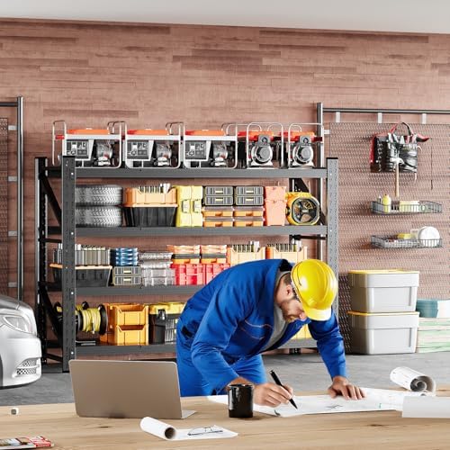 MIIIKO 60" W Storage Shelves,5000LBS Metal Garage Storage Shelving,Heavy...