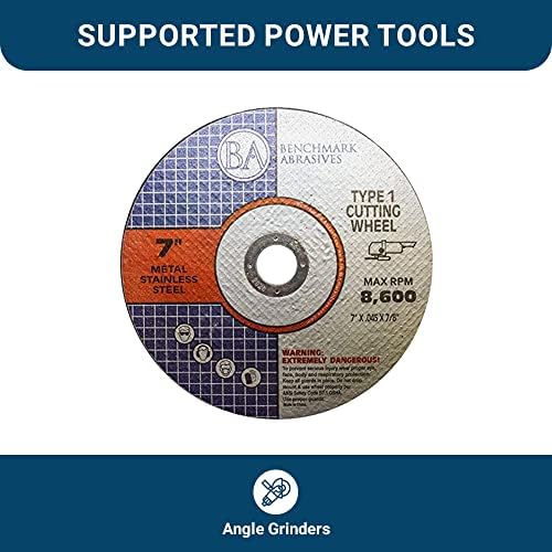 Benchmark Abrasives 7 Inch Aluminum Oxide Thin Type 1 Grinder Cut Off Wheels ...