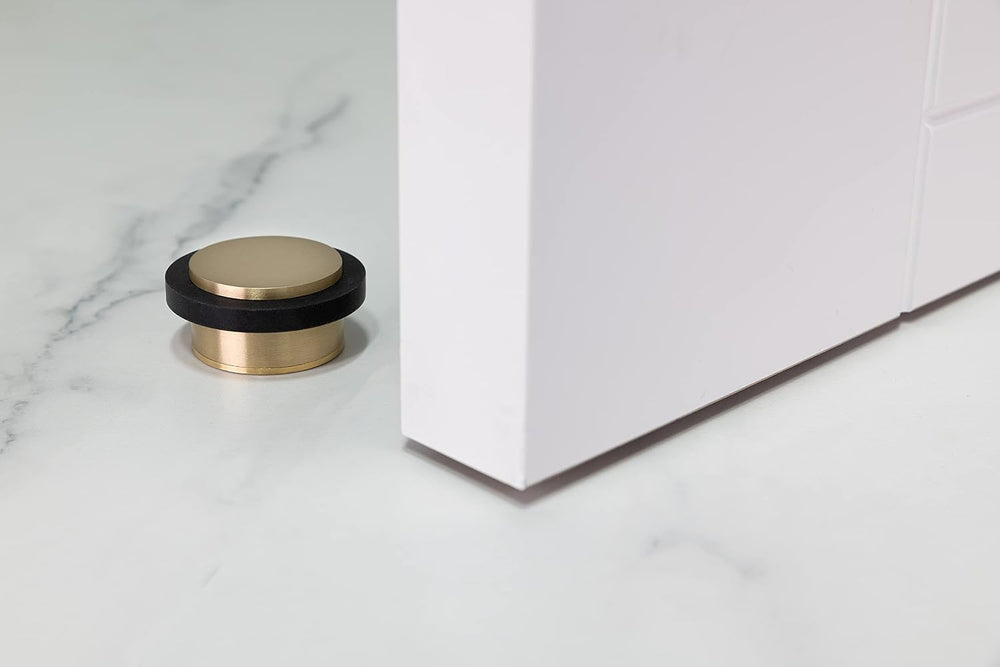 EVI | Adhesive Doorstop | 1.37'' X 0.8'' | Threaded Base | Bl...