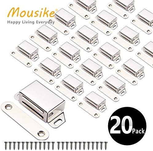 Mousike Cabinet Magnets 30lb Strong Catch for Kitchen Cupboard Door 20Pack