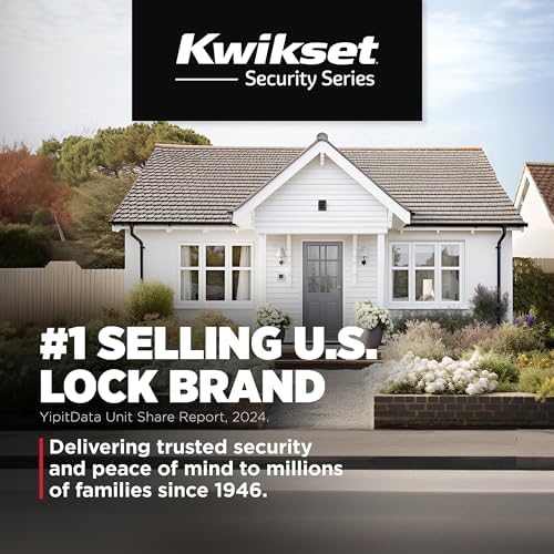 Kwikset Amador Front Door Lock Handle and Deadbolt Set, Entry Handleset Exter...