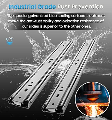 YENUO Heavy Duty Drawer Slides Full Extension Ball Bearing 12โ40 Inch 150LB