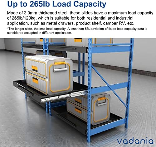 VADANIA #K53 36" Soft Close Heavy Duty Drawer Slides