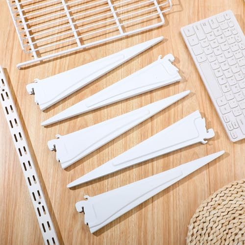 Menkxi 6 Pcs Track Locking Shelf Bracket, 12 Inch