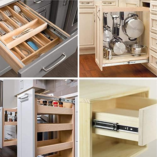 LONTAN 6 Pairs Soft Close Drawer Slides 20 Inch Heavy Duty Cabinet Rails