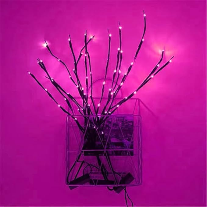 MENCH Branch Lights,6 Pcs Twig Light USB&Battery Powered 8 Flashing Modes...