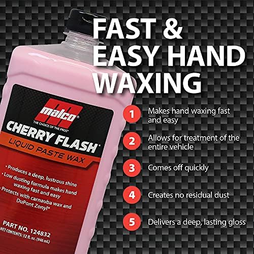 Malco Cherry Flash Automotive Liquid Paste Wax – Protect & Shine Your