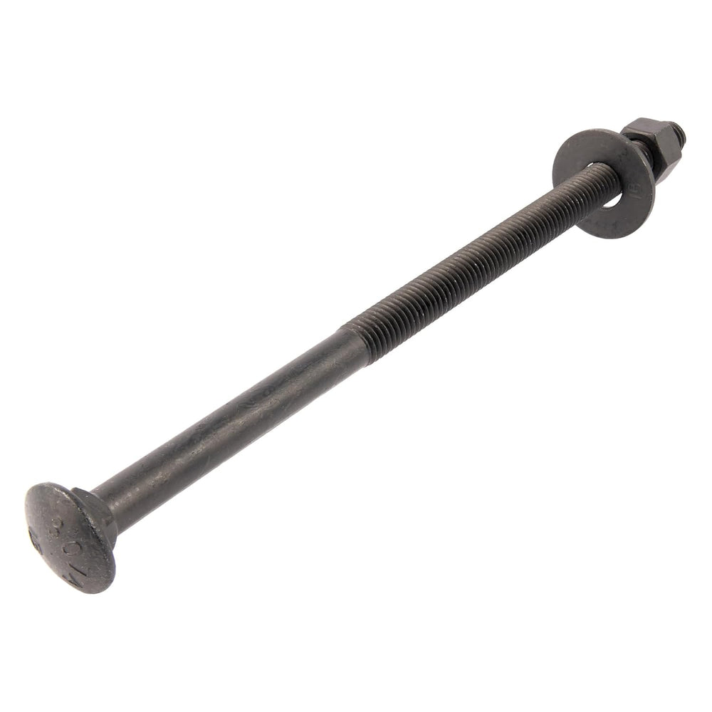 5/8 in. x 10 in. Black Carriage Bolt Kit Includes 12 Bolts, 12 Washers, and 1...