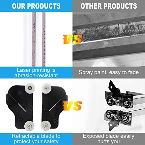 Zozen Foldable Drywall Cutting Tool, Aluminum Body, with10pc Safety Blades