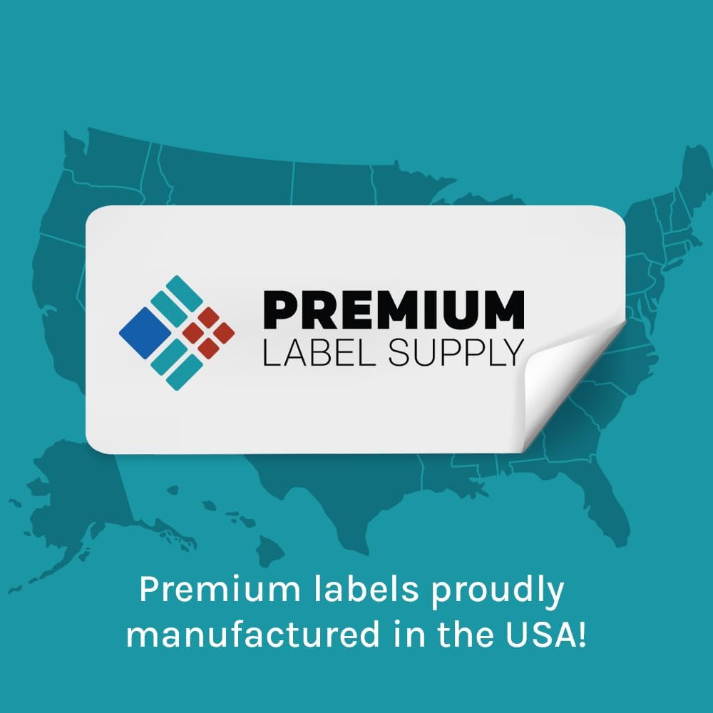 Premium Label Supply Waterproof Matte White Sticker Labels – 3" x 2"...