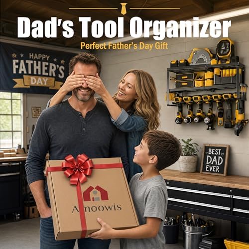 320lbs Power Tool Organizer Wall Mount with Charging Station Shelf