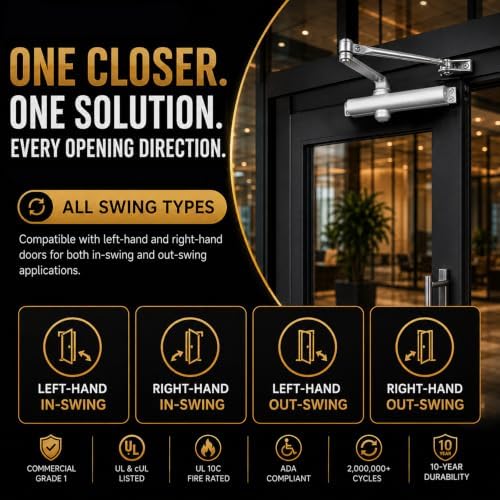 Medium Heavy Duty Grade 1 Commercial Door Closer NEWBNAG7016BC