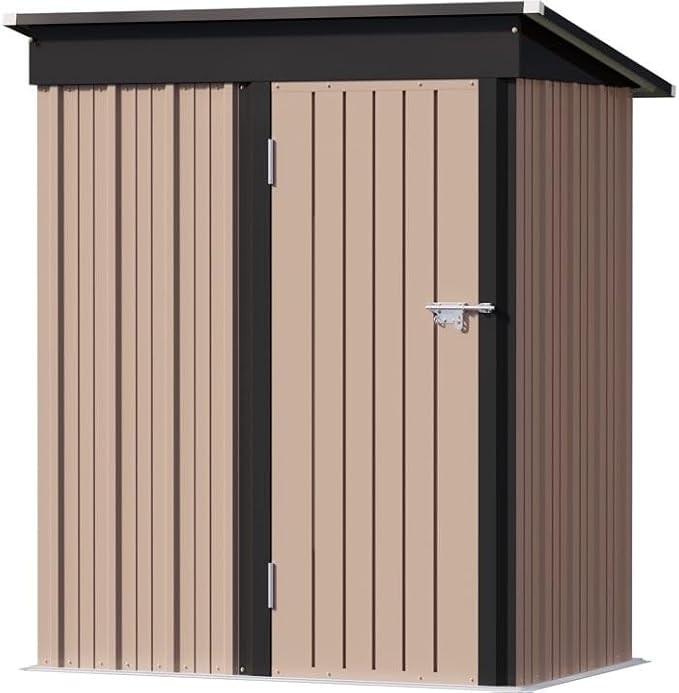 Greesum 5×3FT Outdoor Storage Shed, Metal Patio Storaged Sheds