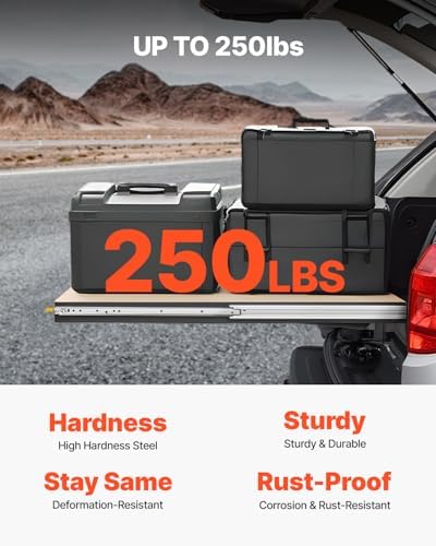 VEVOR 30 Inch Heavy Duty Drawer Slides 250 lbs, 1 Pair Locking Ball Bearing S...