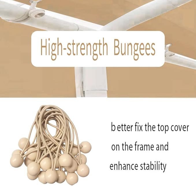 Rutile 10'x20' Carport Canopy ONLY Tent Garage Replacement Top Tarp C...