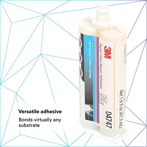 3M Super-Fast Repair Adhesive, 04747, 1.6 fl oz Cartridge, Tranlucent Color