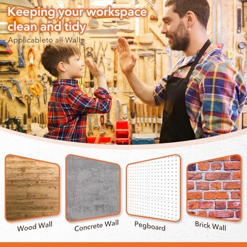 4Pcs Wall Mount Tool Organizer Set,Include Screwdriver Organizer,9mm-24mm Wre...