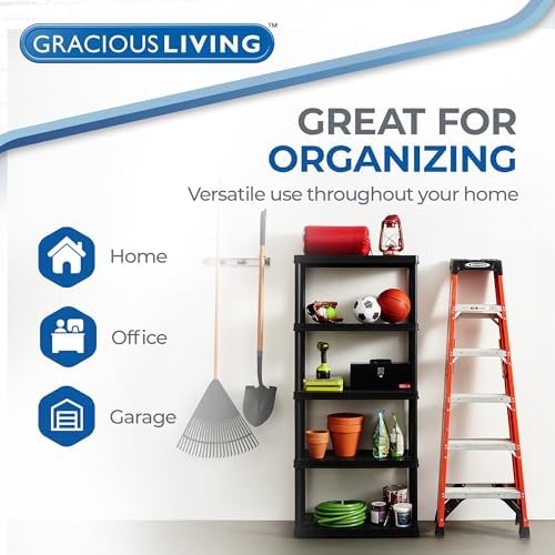 Gracious Living 5 Shelf Fixed Height Ventilated Medium Duty Storage Unit