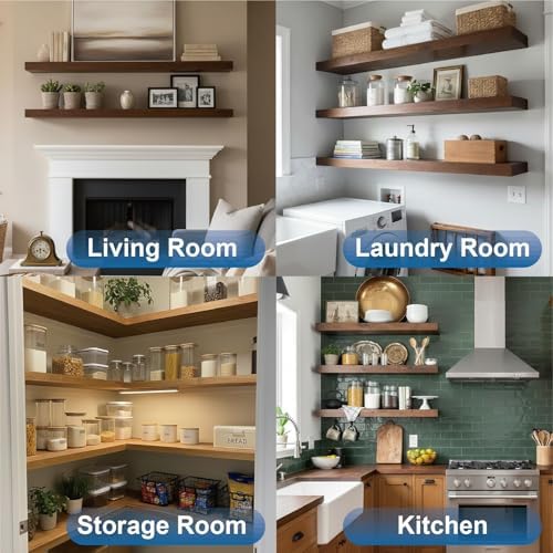 12-Pack 10 inch Floating Shelf Brackets, Hidden Shelf Bracket for Wood