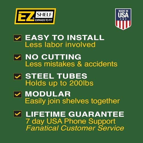EZ Shelf Expandable Closet Kit with End Brackets