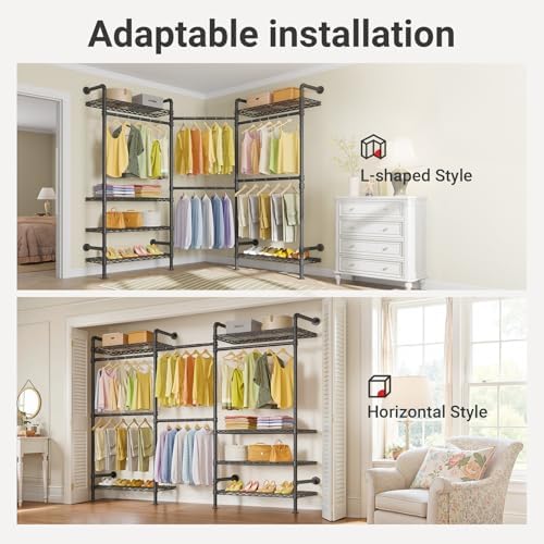 Timate F3 Garment Rack Heavy Duty Clothes Rack for Hanging Clothes, Expandabl...