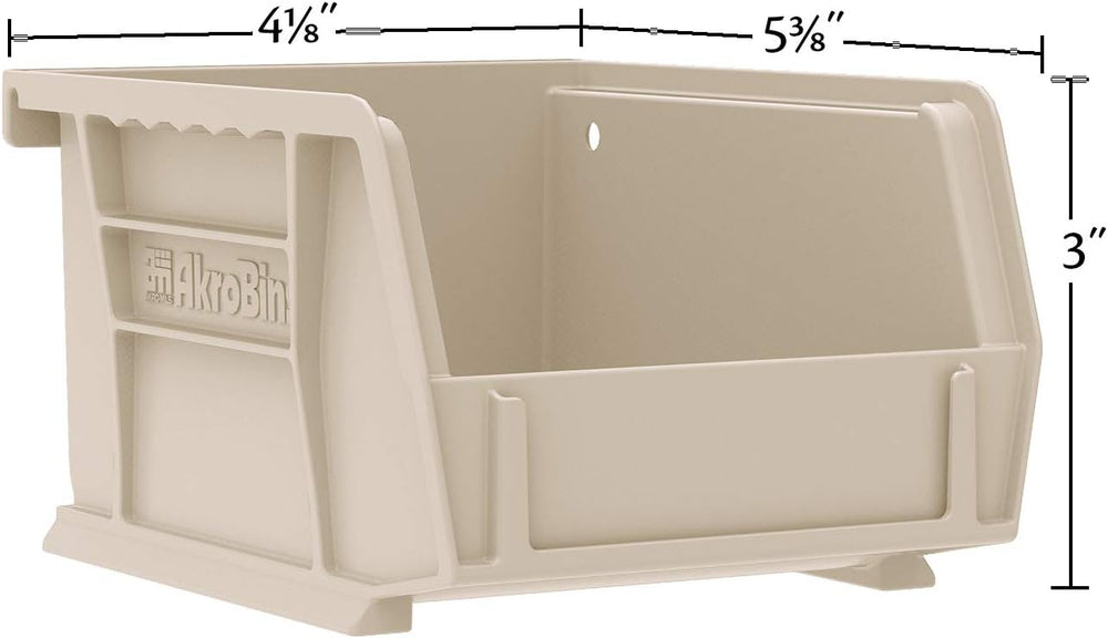 Akro-Mils 30210 AkroBins Plastic Storage Bins, 5"x4"x3", Black...