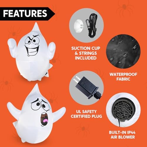 Joiedomi 2 Pcs Halloween Inflatables Outdoor Decorations, Halloween Blow Ups ...
