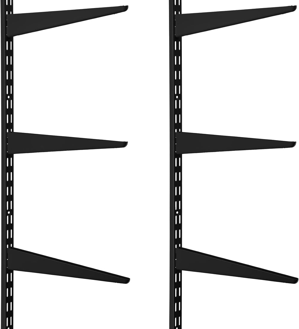 Colingmill 2 Pcs 47.5'' Dual-track Wall Shelf System, 2 Rail 6 Shelf,...
