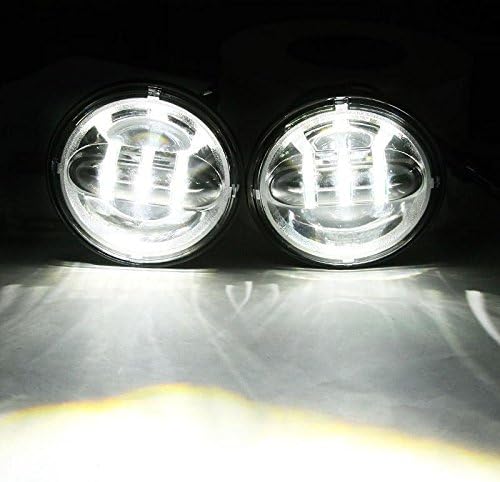 LX-LIGHT Dot approved 2 PCS Chrome 4.5 Inch LED Passing Light LED Fog Lamps f...