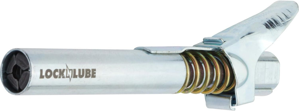 LockNLube Grease Gun Coupler XL - Universal Fit - Extra Reach for Recessed Gr...