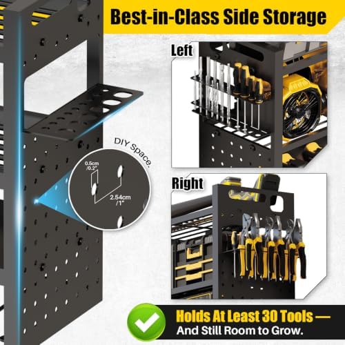 Large 49'' Wide Power Tool Organizer Wall Mount, 4-Tier