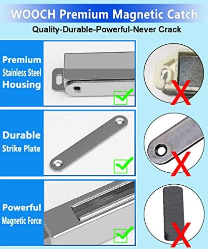 WOOCH Magnetic Door Catch - 30lb High Magnetic Stainless Steel Heavy Duty Cat...