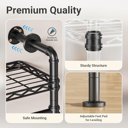 Timate F3 Garment Rack Heavy Duty Clothes Rack for Hanging Clothes, Expandabl...