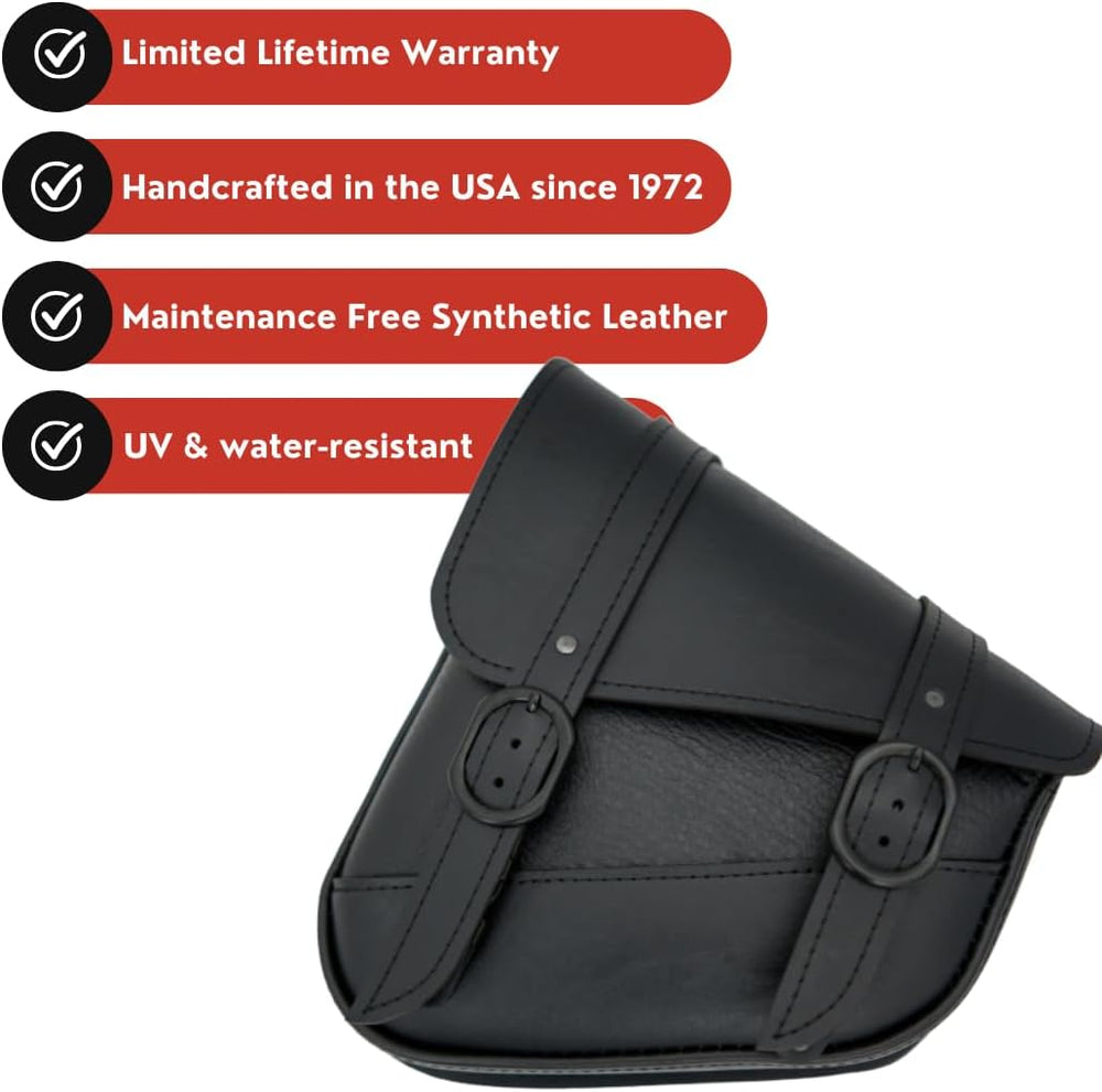 Dowco Willie & Max Black Jack Swingarm Bag - Black Buckle - Triangulated ...