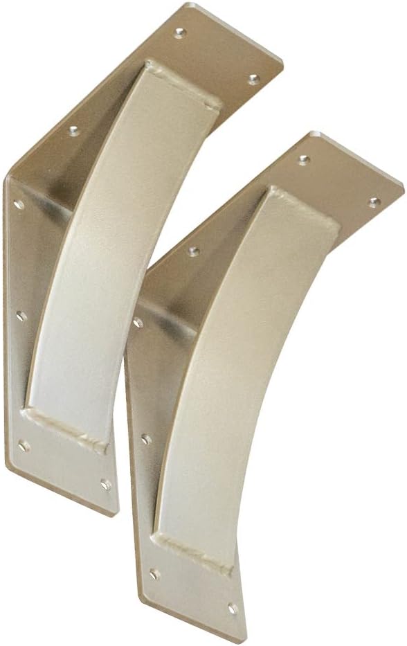 Rustic Red Door Co. Steel Heavy Duty Fireplace Mantel Brackets - Countertop S...
