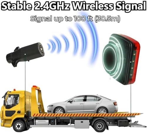 Wireless Trailer Lights Magnetic, Upgrade Rechargeable Wireless Trailer Tow L...