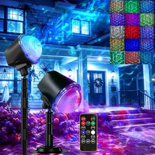 Christmas Ocean Wave Projector Light Outdoor๏ผHalloween Water Effect Lamp