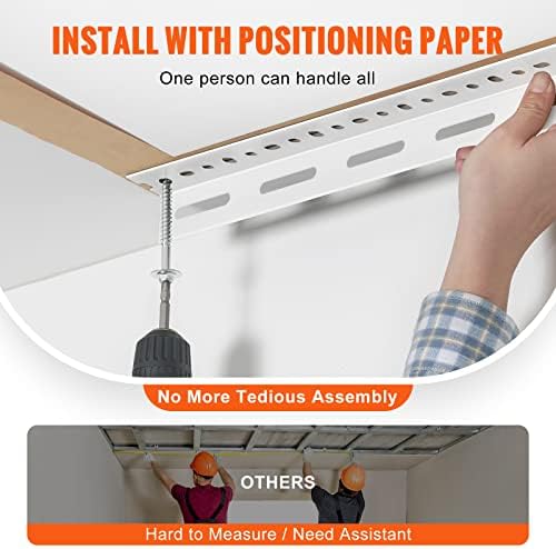 VEVOR Overhead Garage Storage Rack, 3x8 Ceiling Racks, Heavy Duty Adjustable ...