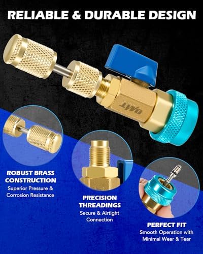 OMT AC Valve Core Removal Tool, R134a R1234yf R22 AC Schrader Valve Tool